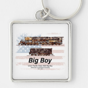 Big Boy Stoomtrein Amerikaanse Locomotief Sleutelhanger