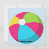 Big, Bright Ball Birthday Uitnodiging (Achterkant)