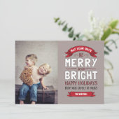 Big Bright & Joyeux Carte photo de vacances (Debout devant)