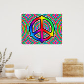 Big Bright Peace Sign-Poster Poster (Keuken)
