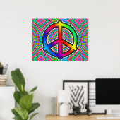 Big Bright Peace Sign-Poster Poster (Thuiskantoor)