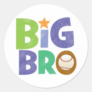 Big Bro Baseball Ronde Sticker