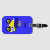 Big Bro Construction Yellow Dump Truck Bagagelabel (Voorkant (horizontaal))