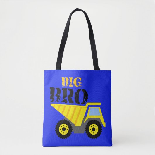 Big Bro Construction Yellow Dump Truck Draagtas (Voorkant)