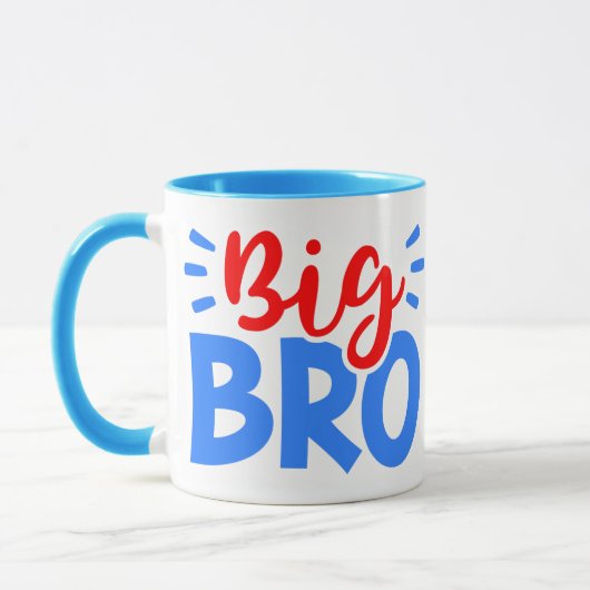 BIG BRO in rood en blauw Mok (Links)