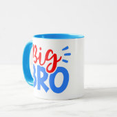 BIG BRO in rood en blauw Mok (Voorkant links)