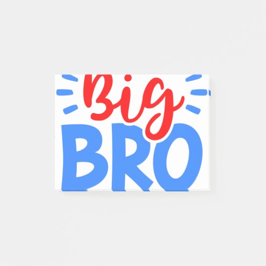 BIG BRO in rood en blauw Post-it® Notes (Voorkant)