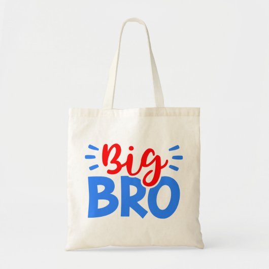 BIG BRO in rood en blauw Tote Bag (Voorkant)