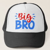BIG BRO in rood en blauw Trucker Pet (Voorkant)