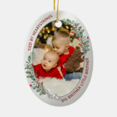 Big Bro Little Bro Classic Warm Quote Ornament (Achterkant)