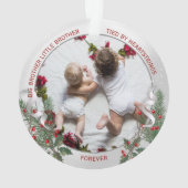 Big Bro Little Bro Classic Warm Quote Ornament (achterkant)