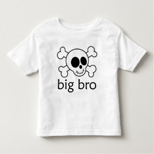 Big Bro Skull en Crossbones Kinder Shirts