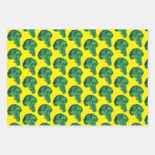 Big Broccoli Waterverf Patroon Kleurrijke Gift Inpakpapier Vel (Voorkant 3)