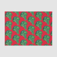 Big Broccoli Waterverf Red Green Xmas cadeau