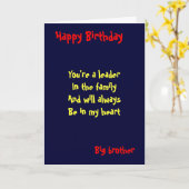 Big broer Birthday Kaart (Gele Bloem)