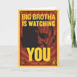 Big Brotha kijkt naar je verjaardag Kaart