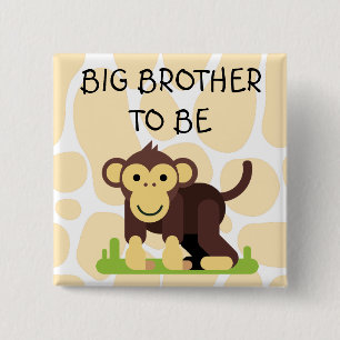 Big Brother Baby shower Button met aap