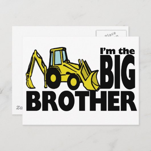 Big Brother Backhoe Briefkaart (Voorkant / Achterkant)