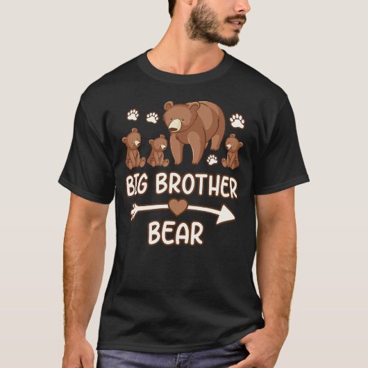 big brother bear 3 cub, big brother bear tshirt (Voorkant)