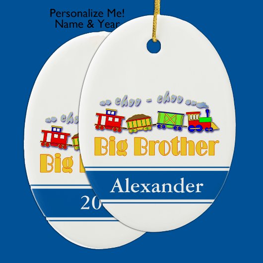 Big Brother Choo Choo Train Keramisch Ornament