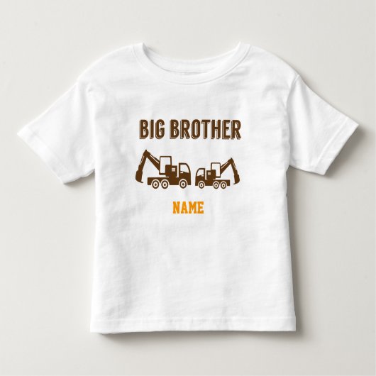 Big Brother Construction Truck Kinder Shirts (Voorkant)