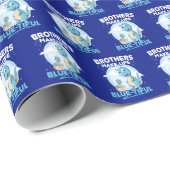 Big Brother Dinosaur Beautiful Life Pun Cadeaupapier (Rol Hoek)