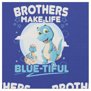 Big Brother Dinosaurus Mooi Leven Pun Stof