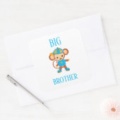 Big Brother Dpress Monkey - aangepaste tekst Vierkante Sticker (Envelop)