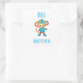 Big Brother Dpress Monkey - aangepaste tekst Vierkante Sticker (Tas)