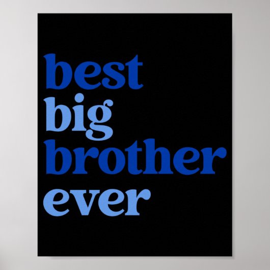 Big Brother Ever Gray With Blue Text Boys _1 Poster (Voorkant)