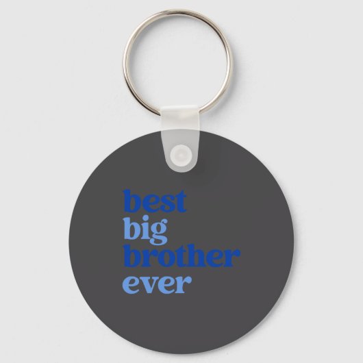 Big Brother Ever Gray With Blue Text Boys Sleutelhanger (Voorkant)
