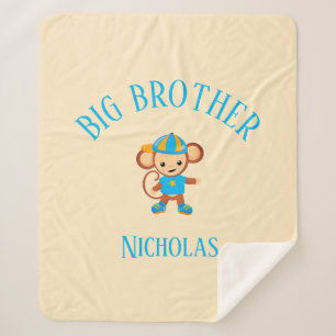 Big Brother Gepersonaliseerd met de naam Monkey Sherpa Deken