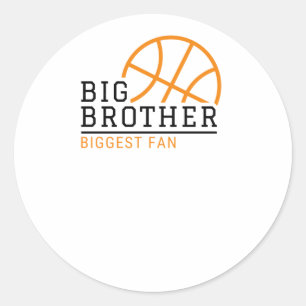 Big Brother grootste fan basketbal Ronde Sticker