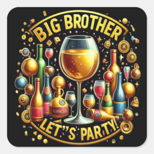 Big Brother Het is Rave Time Vierkante Sticker