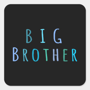 Big Brother in blauw Vierkante Sticker