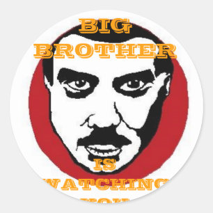 BIG BROTHER IS WATCHING YOU RONDE STICKER