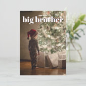 Big Brother Kerstman - Zwangerschapskaart Kaart (Staand voorkant)