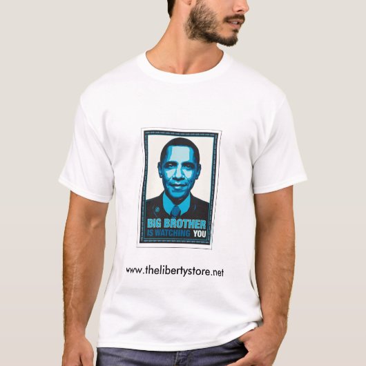 Big Brother kijkt naar je - Obama T-shirt (Voorkant)