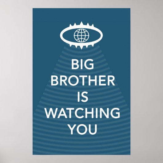 Big Brother kijkt naar je Poster uit 1984 (Voorkant)