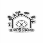 Big Brother kijkt Sticker (Voorkant)