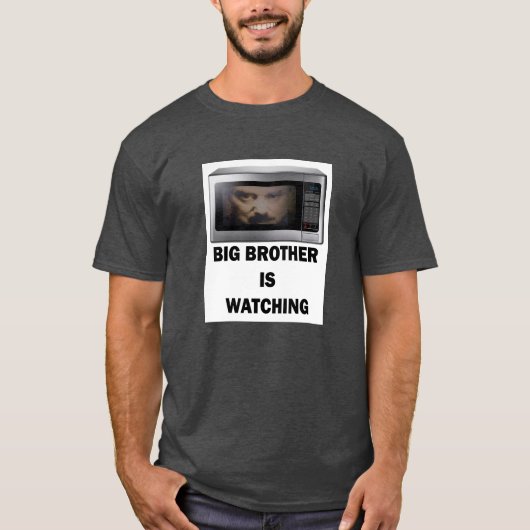 Big Brother kijkt t-shirt uit (Voorkant)