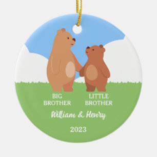 Big Brother & Little Brother beer, aangepaste naam Keramisch Ornament