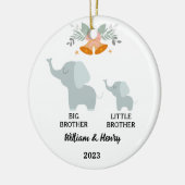 Big Brother & Little Brother Elephant, aangepaste Keramisch Ornament (Links)