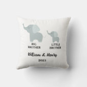 Big Brother & Little Brother Elephant, aangepaste  Kussen (Achterkant)