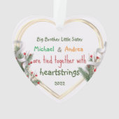 Big Brother Little Sister Photo Gold Frame Custom (dos)