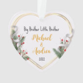 Big Brother Love Photo Holly Pine Gold Frame (dos)