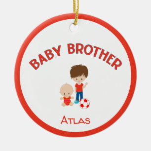 Big Brother met Baby Brother Baby's Jaar Keramisch Ornament