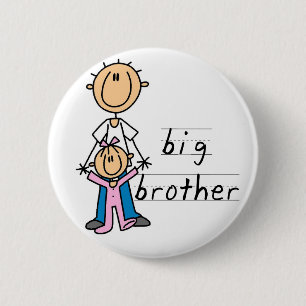 Big Brother met Baby zuster Tshirts en cadeaus Ronde Button 5,7 Cm