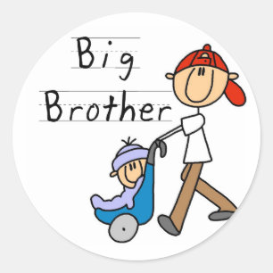 Big Brother met kleine broer Ronde Sticker