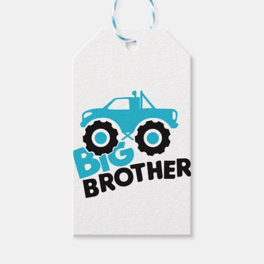 Big Brother Monster Truck Cadeaulabel (Voorkant)